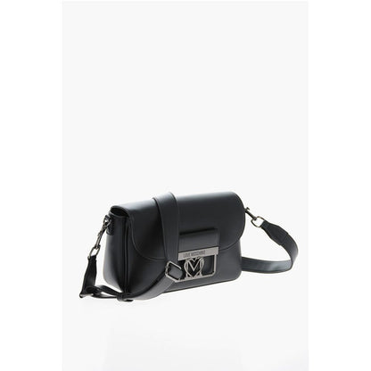 Moschino LOVE Faux Leather Bag with Silver-Effect Closure