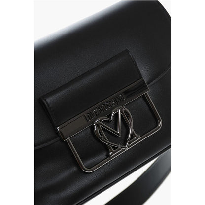 Moschino LOVE Faux Leather Bag with Silver-Effect Closure