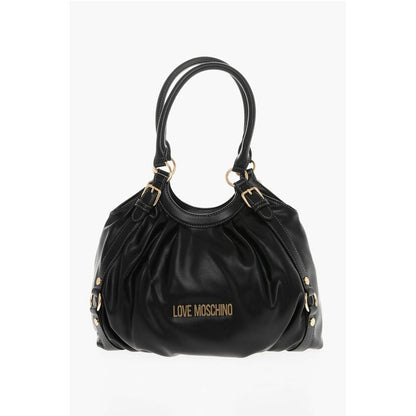 Moschino LOVE MOSCHINO Faux Leather Bucket Bag with Golden Details