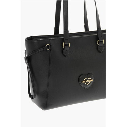 Moschino LOVE Saffiano Faux Leather Tote Bag