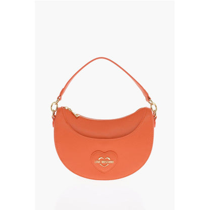 Moschino LOVE Saffiano Faux Leather hobo Bag with Embossed Heart