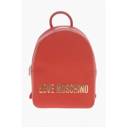 Moschino LOVE MOSCHINO Faux Leather Backpack with Lettering Logo