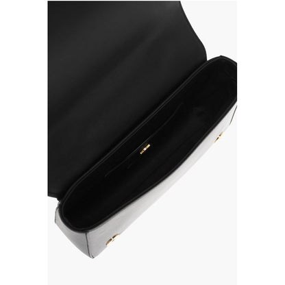 Moschino LOVE Leather Shoulder Bag with Golden Effect Logo