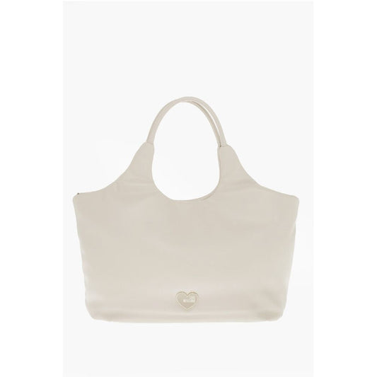 Moschino LOVE Faux Leather MARSHMALLOW Hobo Bag with Matched Pouch