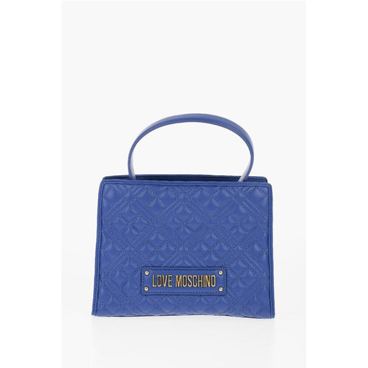 Moschino LOVE Quilted Faux Leather Bag with Removable Shoulder Strap