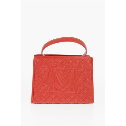 Moschino LOVE Quilted Faux Leather Bag with Removable Shoulder Strap