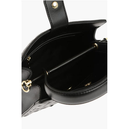 Moschino LOVE Quilted Faux Leather Bag with Removable Shoulder Strap