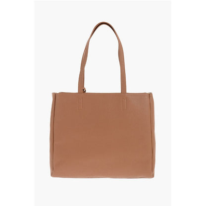 Moschino LOVE Faux Leather Shoulder Bag with Golden Logo