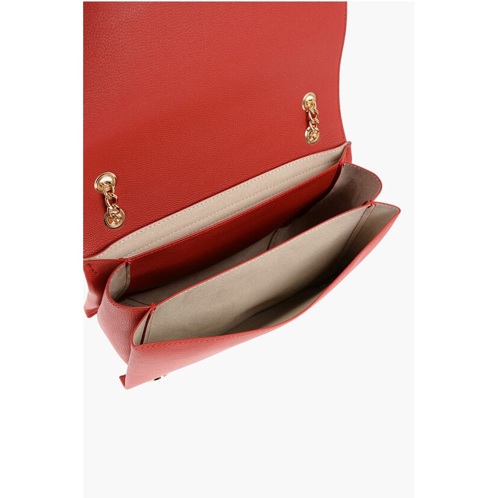 Moschino LOVE Faux Leather Shoulder Bag with Golden Details
