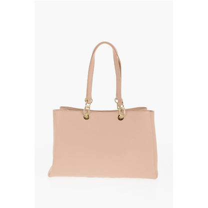 Moschino LOVE Faux Leather Tote Bag with Golden Logo