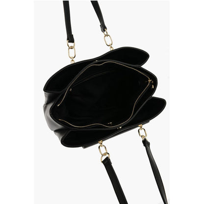 Moschino LOVE Faux Leather Tote Bag with Golden Logo