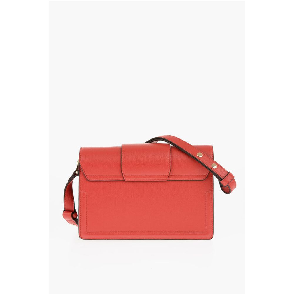 Moschino LOVE Faux Leather LOVE BRIDGE Shoulder Bag with Double Heart