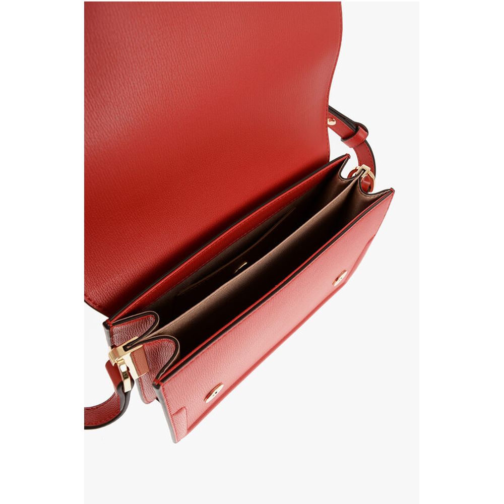 Moschino LOVE Faux Leather LOVE BRIDGE Shoulder Bag with Double Heart