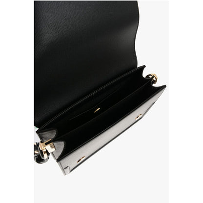 Moschino LOVE Faux Leather LOVE BRIDGE Shoulder Bag with Double Heart