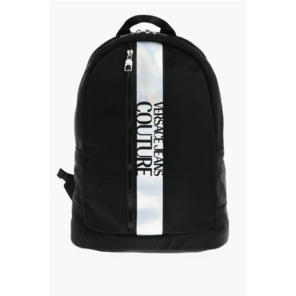 Versace JEANS COUTURE Nylon Backpack with Contrasting Logoed Detail