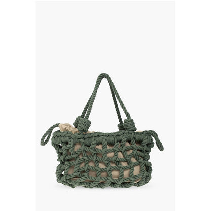 Dsquared² Solid Color Bag with Braided Design and Removable Inner Pouc