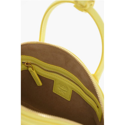 MCM Leather ANNA Crossboby Bag with Gold Metal Logo Plaque