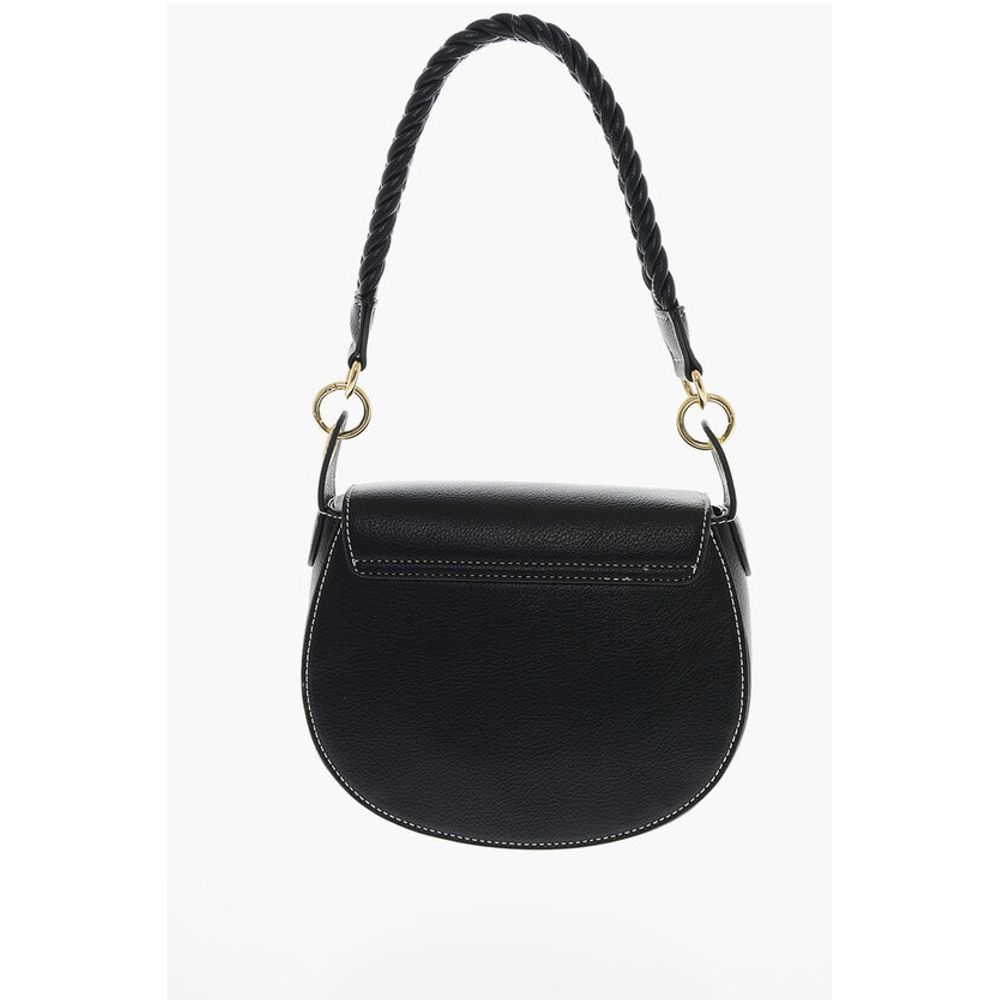 Moschino LOVE Faux Leather Saddle Bag with Braided Details