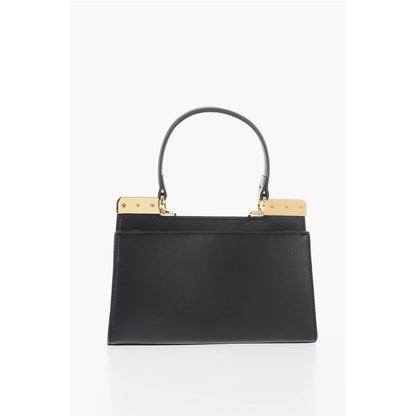 Moschino LOVE 2 Compartment Faux Leather Handle Bag with Removable Sh