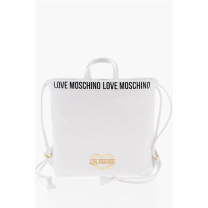 Moschino LOVE Faux Leather Handbag with Printed Logo