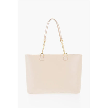 Moschino LOVE Faux Leather Tote Bag with Golden Details