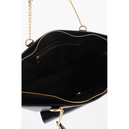 Moschino LOVE Faux Leather Tote Bag with Golden Details