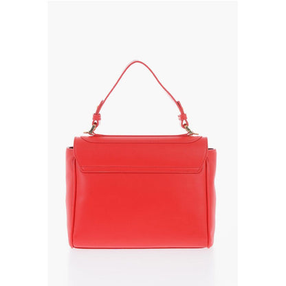 Moschino LOVE Faux Leather Shoulder Bag with Metal Golden Logo