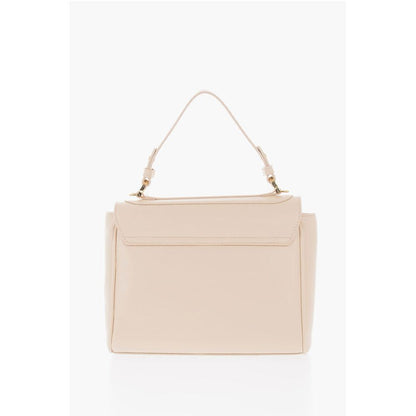 Moschino LOVE Faux Leather Shoulder Bag with Metal Golden Logo