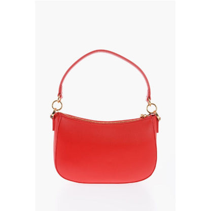 Moschino LOVE Faux Leather Bag with Removable Shoulder Strap and Meta