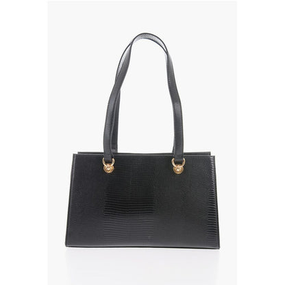 Moschino LOVE Faux Leather Shoulder Bag with Golden Details