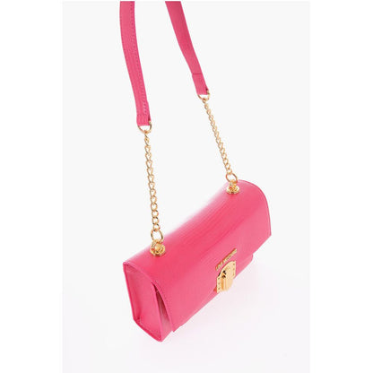 Moschino LOVE Faux Leather Shoulder Bag with Metal Magnetic Closure