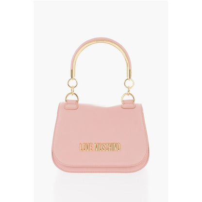 Moschino LOVE Faux Leather Handbag with Golden Handle and Removable S