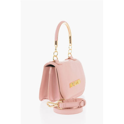 Moschino LOVE Faux Leather Handbag with Golden Handle and Removable S