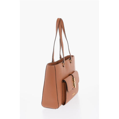Moschino LOVE Faux Leather Tote Bag with Golden Details