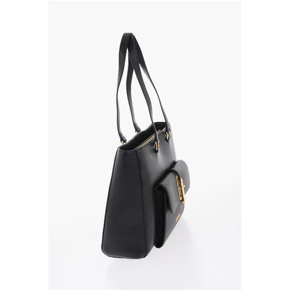 Moschino LOVE Faux Leather Tote Bag with Golden Details