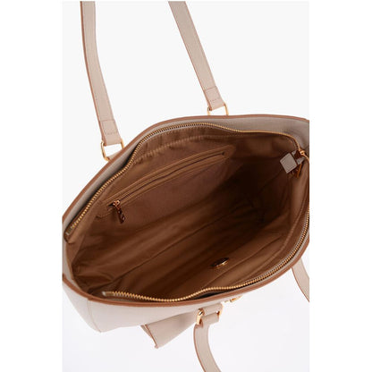 Moschino LOVE Faux Leather Tote Bag with Golden Details