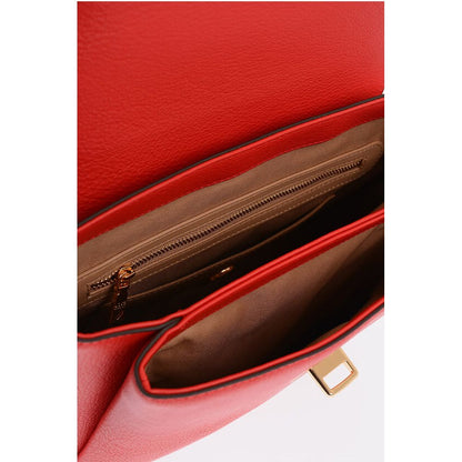 Moschino LOVE Solid Color Faux Leather Backpack with Golden Logo