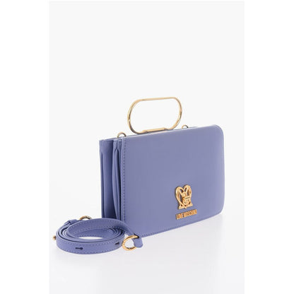 Moschino LOVE Solid Color Handbag with Removable Faux Fur Handle