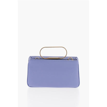 Moschino LOVE Solid Color Handbag with Removable Faux Fur Handle