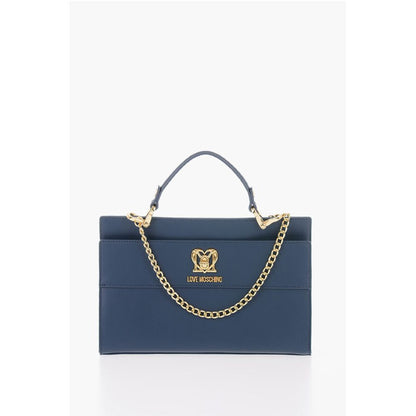 Moschino LOVE Solid Color bag with Removable Faux Fur Handle