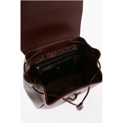 Moschino LOVE Faux Leather Backpack with Golden Logo
