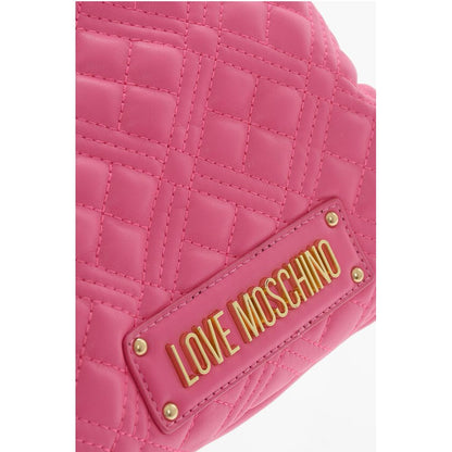 Moschino LOVE Quilted Mini Handle Bag with Golden Logo