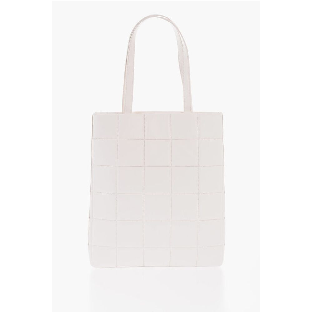Moschino LOVE Quilted Faux Leather Tote Bag with Turn Lock Closure