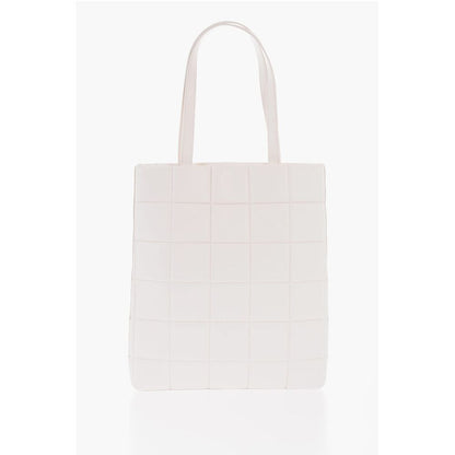 Moschino LOVE Quilted Faux Leather Tote Bag with Turn Lock Closure