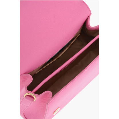Moschino LOVE Faux Leather Mini Bag with Maxi Golden Plaque