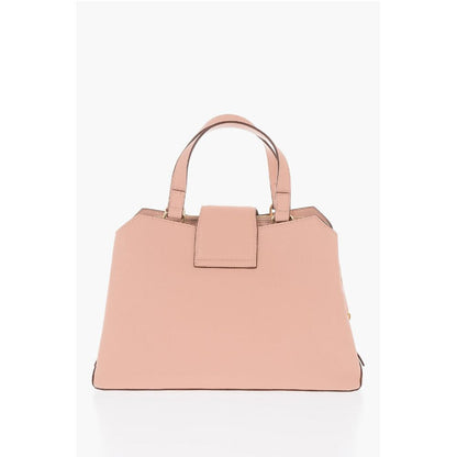 Moschino LOVE Textured Faux Leather Tote Bag with Maxi Golden Heart C