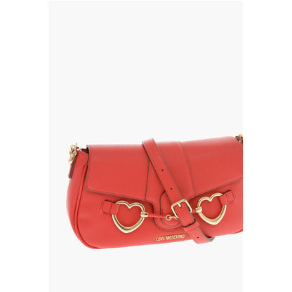 Moschino LOVE Faux Leather BIG HEARTBIT Shoulder Bag
