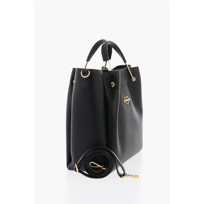 Moschino LOVE Faux Leather Tote Bag with Golden Logo