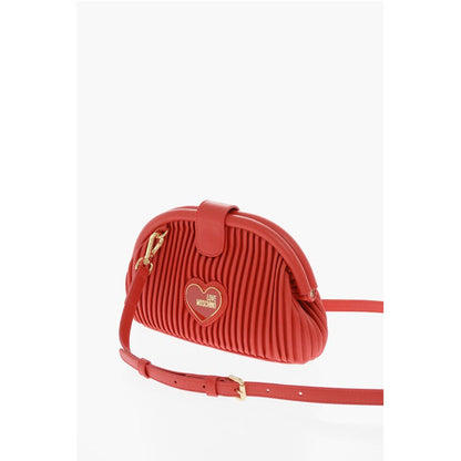 Moschino LOVE Pleated Faux Clutch with Removable Shoulder Strap