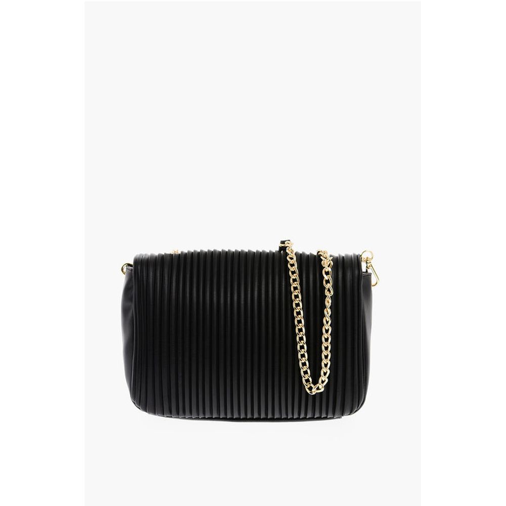 Moschino LOVE Faux Leather Shoulder Bag with Golden Chain